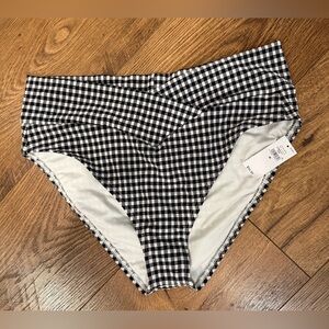 GAP Black and White Checkered Bikini Bottom